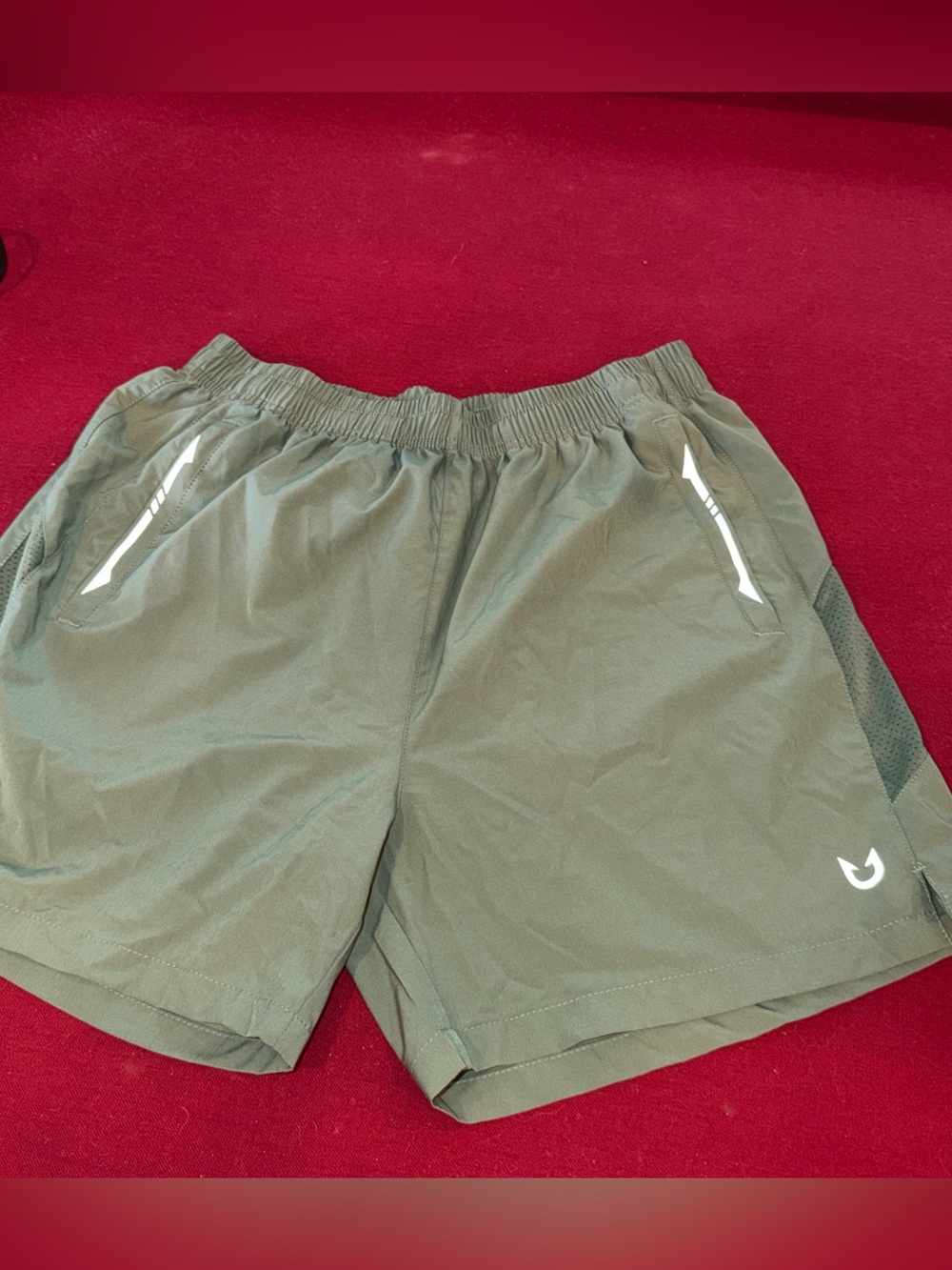 NorthYard Shorts Men's Green M Stretch Athleisure Athletic Running Zip Pockets
